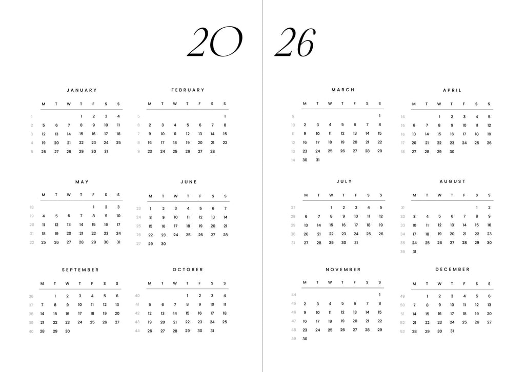 Cozy planner 2026 - Night sky