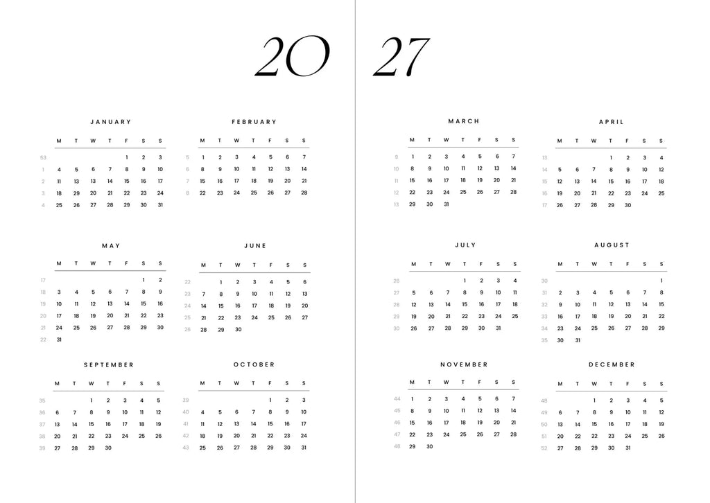 Cozy Planner 2027 - Latte Brown