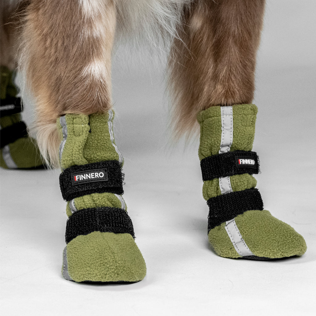 Halla reflective dog slippers