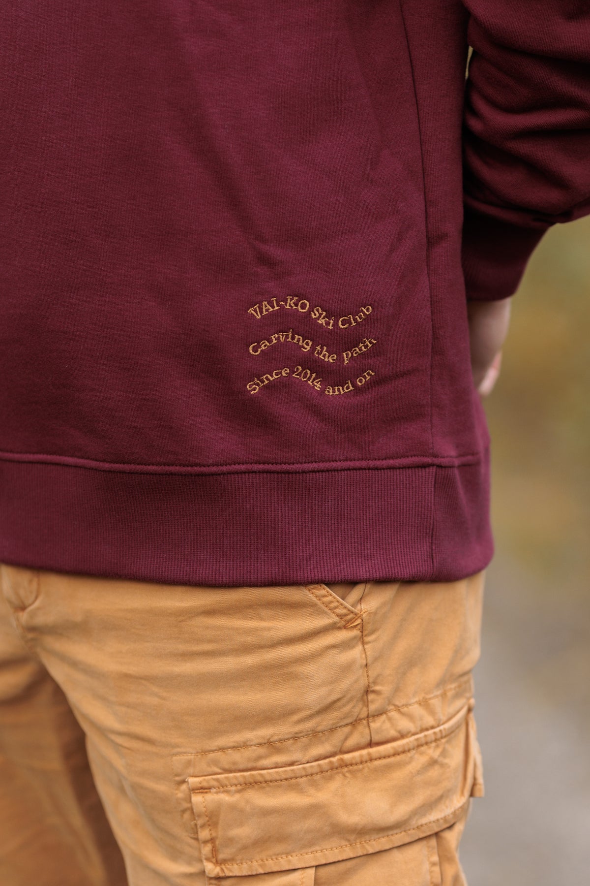 Ski Dog Sweater - Burgundy