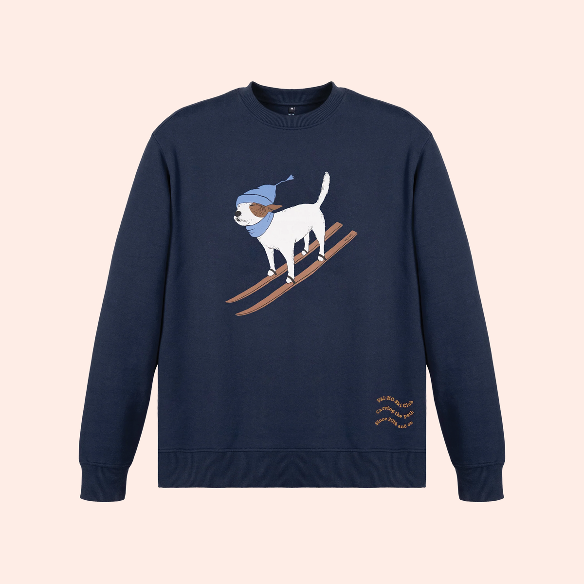 Ski Dog Sweater - Navy/Mocha