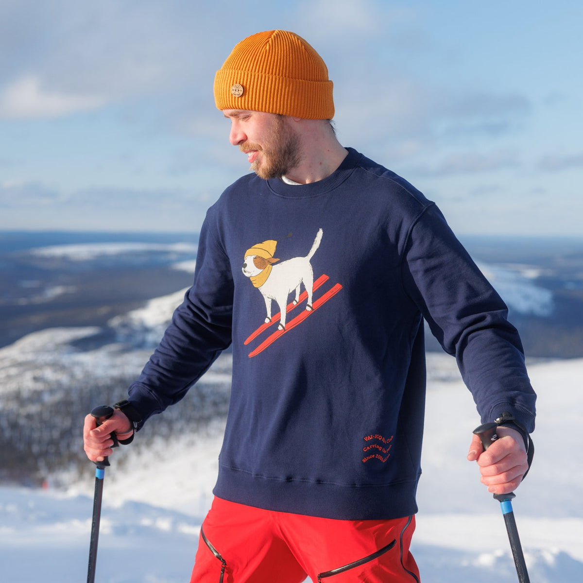 Ski Dog Sweater - Navy
