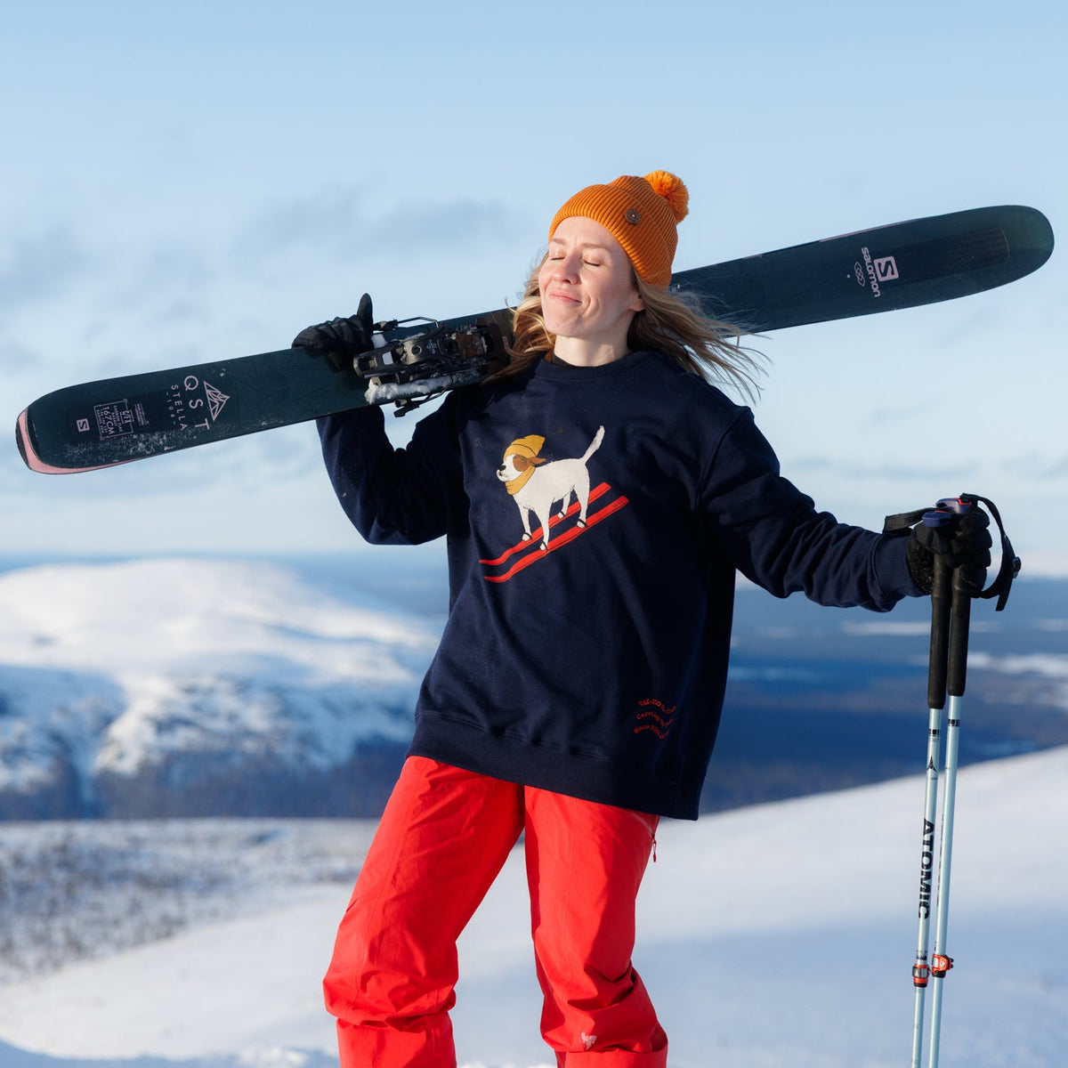 Ski Dog Sweater - Navy