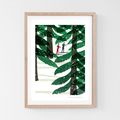Art print Ski trip